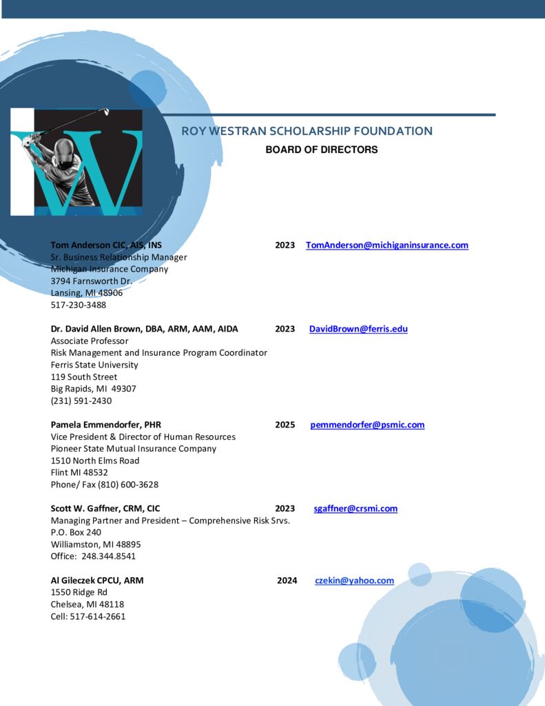 thumbnail of Board Members List 2023