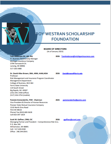 thumbnail of Westran Board Members List – May 2024