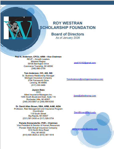 thumbnail of Westran Board Members List – May 2024